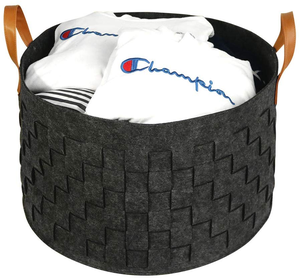 Prezzo di fabbrica personalizzato a buon mercato lavanderia cesto <span class=keywords><strong>portaoggetti</strong></span> <span class=keywords><strong>in</strong></span> <span class=keywords><strong>feltro</strong></span> con manici - Product Image 1