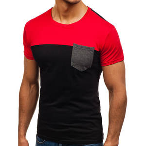 Camisetas de manga corta con cuello redondo para hombre, 100% algodón, transpirables, ecológicas, de secado rápido, impresión personalizada con logotipo bordado, venta al por mayor - Product Image 4