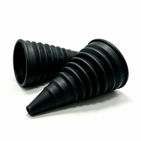 Manchon conique en caoutchouc EPDM industriel noir, étanche, flexible, résistant à l'huile, pour protection anti-poussière, découpe sur mesure pour tuyaux de machine