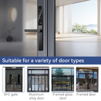 Cerradura Inteligente Sinovo para Puerta, Diseño Delgado de Aluminio, Compatible con Tarjeta, Contraseña, Aplicación Tuya/WiFi, para Acero y Latón