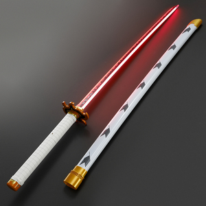 Sabre laser Kyojuro <span class=keywords><strong>Rengoku</strong></span>, épée lumineuse, Katana Nichirin, Kimetsu Yaiba, Sabre des Flammes Hashira, jouet lumineux en alliage d'aluminium, vente en gros - Product Image 5
