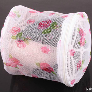 Fine Mesh Printed <b>Bra</b> Care Bag With Zipper Rectangle Nylon Reusable Laundry Wash Bag For Clothing - Product Image 4
