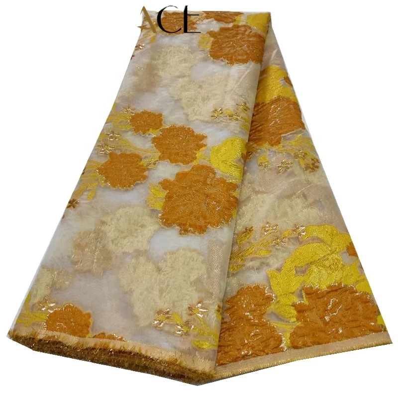 2021 African jacquard brocade new lace fabric high quality in stock