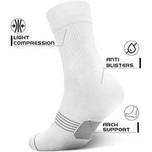 Wholesale Custom Logo Cushioned <b>Running</b> <b>Socks</b> High Quality Knitted Athletic Crew <b>Socks</b> for Men - Product Image 3