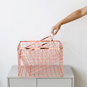 <strong>Storage</strong> <strong>Baskets</strong> <strong>Gold</strong> Luxury Nordic Modern Bathroom Clothes Laundry Mesh Metal Wire Kitchen Home Organize Other <strong>Storage</strong> <strong>Baskets</strong> - Product Image 5
