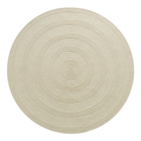 Large Grey Round Wool Area Rug Braided Wool Rug Carpet Floor Mats