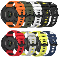 Bracelet de montre en silicone bicolore pour Garmin Forerunner 965 955, bracelet de remplacement sportif souple