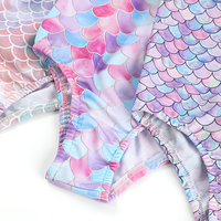 Verano dulce estampado botón sin mangas bebé niñas traje de baño de una pieza niños niñas trajes de baño