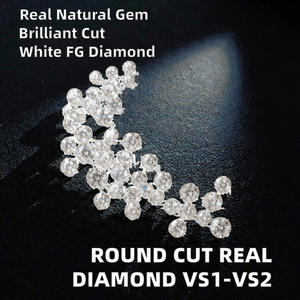Diamant rond naturel taille brillant, VS1 VS2, diamant blanc, pierre unique pour la fabrication de bijoux - Product Image 2
