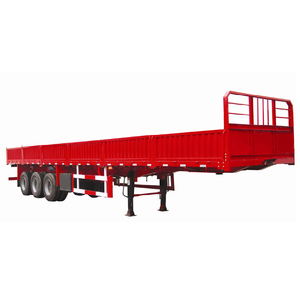 Approvisionnement direct d'usine Meilleure qualité 60 tonnes d'acier Semi-<span class=keywords><strong>remorque</strong></span> Panneau latéral chinois Remorques automatiques de camion à 3 essieux à vendre - Product Image 2