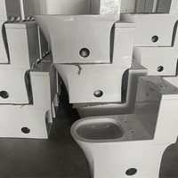 WC moderne à poser au sol avec siphon, cuvette allongée américaine, ensemble de toilettes deux pièces pour salle de bain