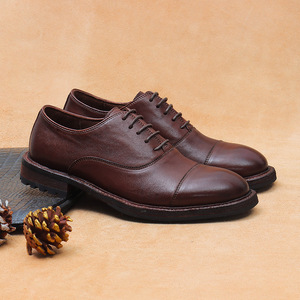Zapatos de Hombre Retro Casuales de Cuero Genuino al por Mayor, Transpirables, Ligeros, de Piel de Vacuno, con Diseño de Ladrillo Tallado, Estilo Vintage - Product Image 2