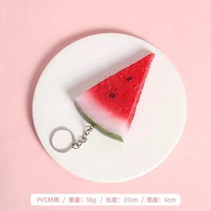 Lindo llavero de rodaja de sandía de PVC, colgante de fruta artificial para bolso, inspirado en el verano, recuerdo para fiestas de Pascua y Navidad, regalo promocional para restaurantes - Product Image 6