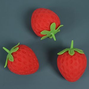 Juguete Antiestrés de Fresa, de Látex, Realista, Suave, Masticable, Elástico, con Música, Gadget Antiestrés - Product Image 4