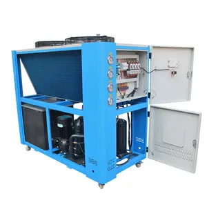 Preço de custo Eficaz De Pequeno Sistema de Condensação de Refrigeração 10HP Industrial Resfriador de Água Refrigerado A Ar de Rolagem