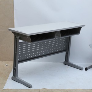 Lin Ying School <b>Desk</b> And Chair <b>Set</b> Modern Minimalist Style Aluminum Alloy Double Movable For University College Training - Product Image 3