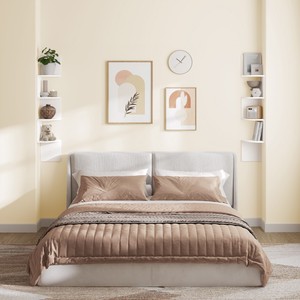 Estante de esquina HOOBRO montado en la pared, Juego de 2 estantes de esquina flotantes, estanterías de esquina de 4 niveles para decoración de pared en la sala de estar - Product Image 5