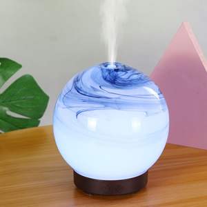 Difusor de aroma de vidrio redondo YXBL013, humidificador ultrasónico de 100 ml para el hogar, escritorio, alimentado por USB con 2 temporizadores de 8 horas - Product Image 3