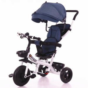 Недорогой детский трехколесный велосипед 4 в 1, детский трехколесный велосипед 4 в 1, детский велосипед С Вращением 360, трехколесный велосипед с нажимной ручкой - Product Image 5