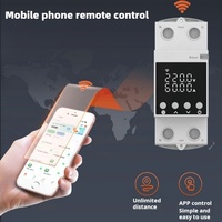 Medidor de energía inteligente WiFi SLS Tuya, interruptor de protección de voltaje monofásico hecho en PC duradero con pantalla de monitoreo de energía para SVC