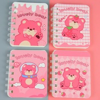 Cuaderno Espiral con Diseño de Flores Kawaii, Serie de Dibujos Animados, Papelería para Estudiantes, Mini Cuaderno Portátil A7 para Suministros Escolares