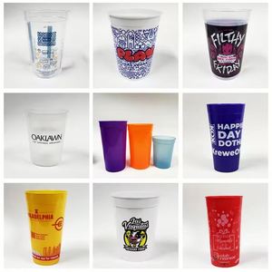 Vaso de Plástico Reutilizable Personalizado, Libre de BPA, para Bodas, Estadios y Fiestas, en Tamaños de 12oz, 16oz, 20oz y 22oz - Product Image 2