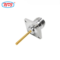 Conector Coaxial N Hembra de 4 Orificios para Montaje en Chasis, Rosca M3/M4, Longitud de 25mm, Conector RF, Suministro de Fábrica, Stock Disponible