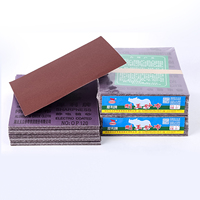 Feuille abrasive en tissu oxyde d'aluminium carrée 210*270mm, revêtement électrolytique, toile abrasive entièrement en résine pour le polissage des soudures en acier inoxydable