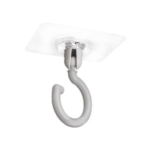 Rotating Suction <b>Hooks</b> Self <b>Adhesive</b> Ceiling <b>Hook</b> For Lanterns Mosquito Nets Dormitory Use Black White Gray 360 Degree Rotation - Product Image 3