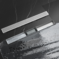 Prix d'usine, drain de sol en acier inoxydable brossé le plus populaire pour drain de douche linéaire