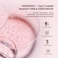 Complément alimentaire Lifeworth Collagen Defense et poudre d'électrolytes - Sachets d'hydratation Kiwi Fraise avec Biotine