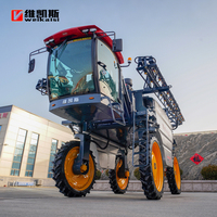 Pulvérisateur à flèche autopropulsé personnalisable avec cabine climatisée fermée pour l'agriculture