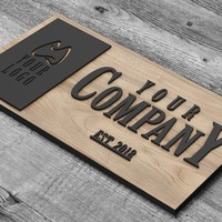 Enseignes de magasin classiques en bois personnalisées POD, signalétique 3D sculptée, plaques personnalisées pour magasins, une seule pièce, personnalisées, très vendues UIONEN