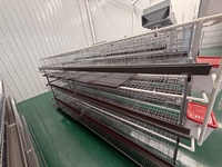 Nouvelle cage à poulets automatique de type H à bords arrondis avec fil métallique, en acier galvanisé, 3 à 8 niveaux, empêche les poules de gratter, facile à utiliser