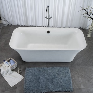 Oval <strong>Bath</strong> Tub Modern Acrylic Freestanding Bathtub With Stainless Steel <strong>Stand</strong> - Product Image 4