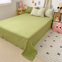 Ensemble de housse de couette 4 pièces en gros, toucher doux et lavé, imprimé rayé, taille King