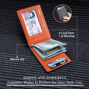 Boshiho Men Money Clip <b>Wallet</b> Leather Customize <b>Wallets</b> Business Minimalist Bifold Rf Carbon Fiber Mens <b>Wallet</b> Card <b>Holder</b> - Product Image 4