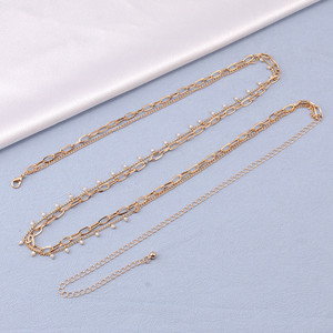 Chaîne de Taille Sexy pour Fête Estivale, Double Rang de <span class=keywords><strong>Perles</strong></span> et Pompons, Bijou de Corps pour <span class=keywords><strong>Femme</strong></span>, <span class=keywords><strong>Ceinture</strong></span> Ventre Perlé - Product Image 5