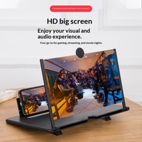 Loupe d'écran de téléphone portable 3D pliable de 10 à 12 pouces, amplificateur vidéo, loupe mobile, améliore la visibilité sur le bureau, support inclus