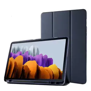 New Lightweight Trifold Stand TPU Leather Case Protective Tablet PC Cover For Samsung Galaxy Tab S7+/S8+/PLUS Case 2022