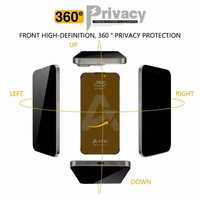 Protection d'écran de téléphone portable anti-espion à 360 degrés, film en verre trempé incassable anti-regard indiscret pour iPhone 18/17 Pro Max