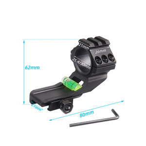 Montura de Mira Telescópica CNC Personalizada de 25.4/30mm con Nivel de Burbuja para Riel de 21mm, Base de Aluminio para Tiro Táctico y Exteriores - Product Image 2