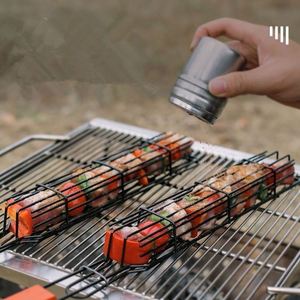 Panier de cuisson pour barbecue extérieur en gros avec poignée longue, filet de grillade antiadhésif, outils de barbecue - Product Image 6