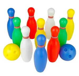 ZF31Wholesale 2019 새로운 미니 공 어린이 볼링 놀이 세트 스포츠 활동 장난감 6 다채로운 플라스틱 볼링 공