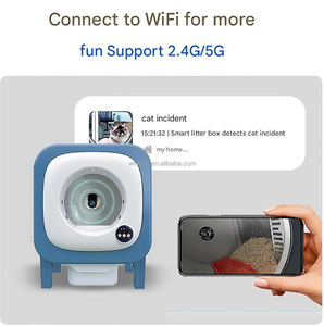 2025 Accesorios Gatos Produtos 68 + 10L extra Grande Plástico Inteligente Cat Litter Box WC Gato Automático com Controle APP e Vídeo - Product Image 4