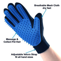 Gant de Massage et Toilettage pour Animaux, Cinq Doigts, Épilation, en Silicone pour Chien et Chat, Lavage et Brossage
