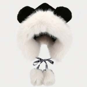 New Stylish <b>Rabbit</b> Ears Winter Hat Hot Selling Cute Fashion Fur Fur Trapper Hat - Product Image 3