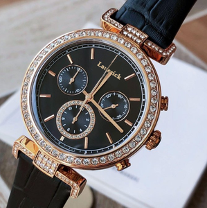 <span class=keywords><strong>Reloj</strong></span> de Pulsera de Cuarzo para Mujer con Logotipo Personalizado, Lujoso, con Moissanita, Esfera de Cristal de Zafiro, Caja de Acero Inoxidable y Correa de Cuero Genuino - Product Image 1