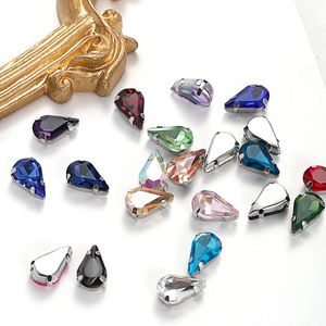 Piedras de Cristal en Forma de Lágrima con Punta en K, Cosidas a Mano en las Cuatro Esquinas, para Vestidos de Novia y Accesorios de Calzado, Venta al Por Mayor - Product Image 2