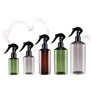 Botellas de plástico para espray, botella redonda vacía Boston, contenedor recargable para aceites esenciales, productos de limpieza, lociones, jabones líquidos